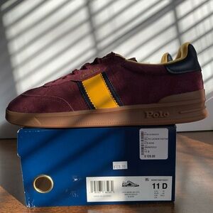 Ralph Lauren POLO  Men’s Size 11D Heritage Aera Genuine Suede Sneaker Wine Burg